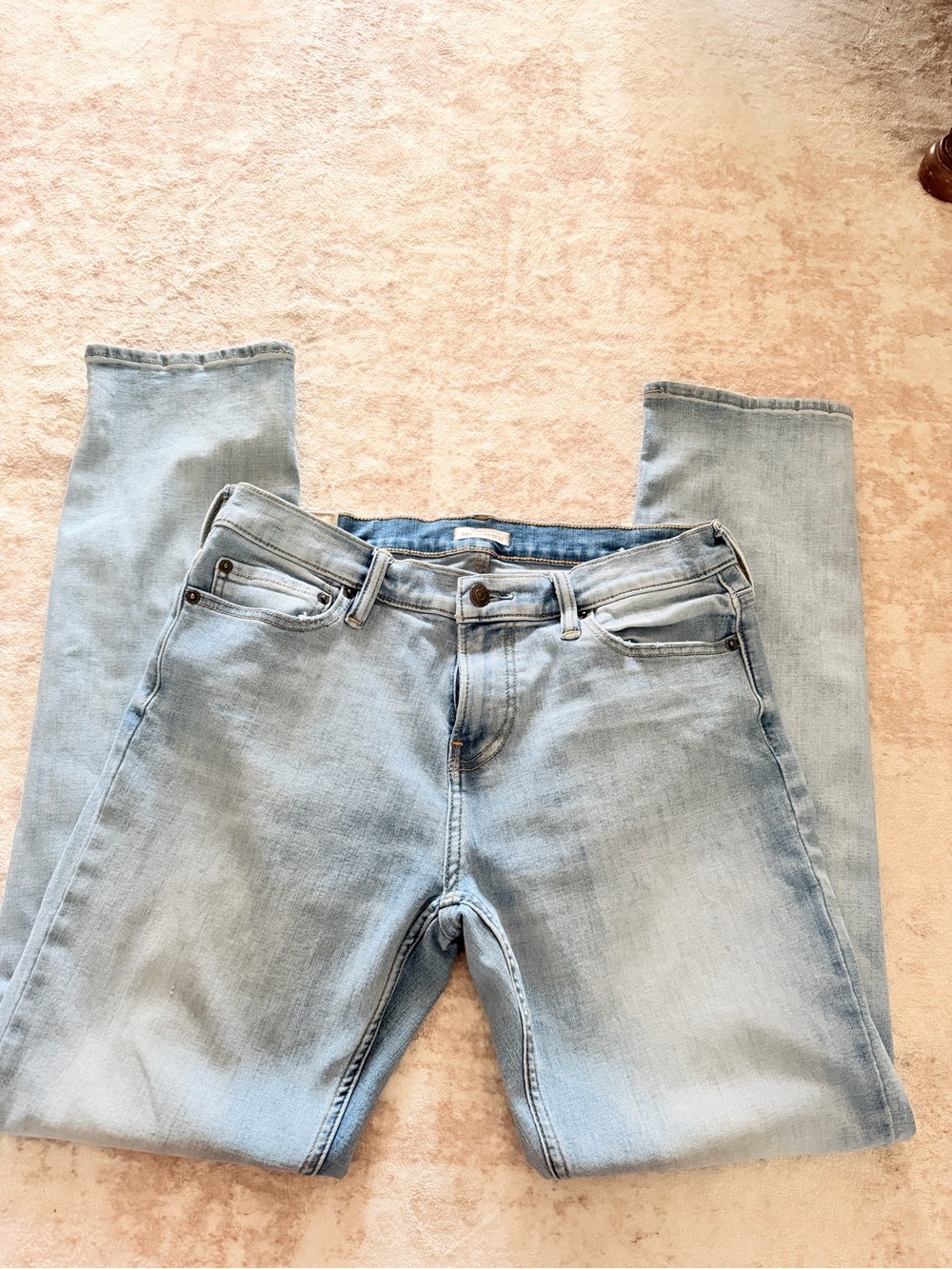 Abercrombie & Fitch Light Wash Slim Straight Jeans